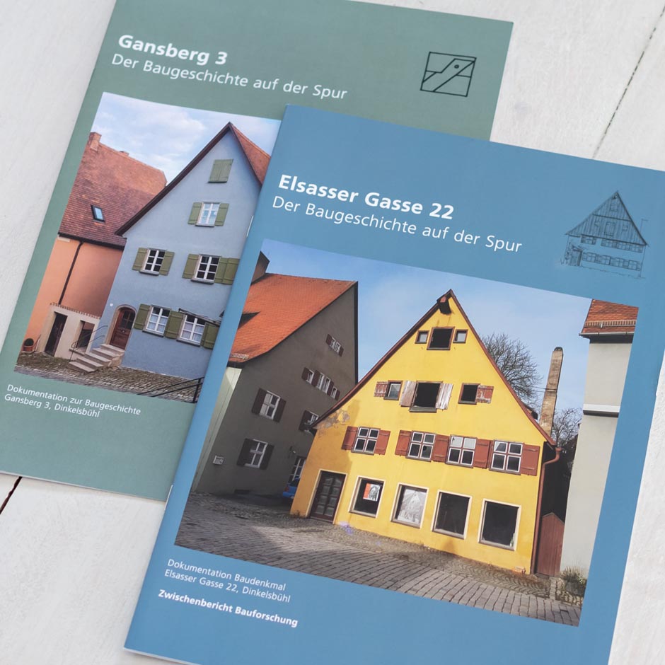 Zwei Broschürentitel zur Baugeschichte in Dinkelsbühl