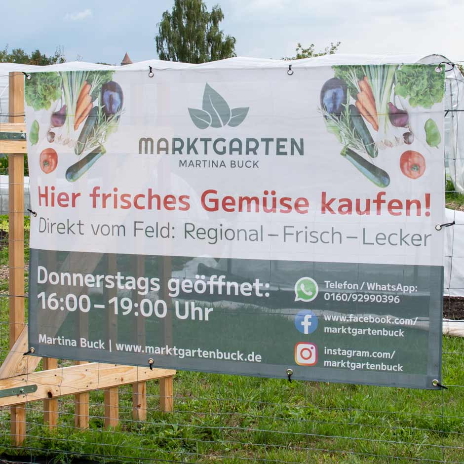 Gestaltung Banner für Marktgarten Martina Buck in Dinkelsbühl